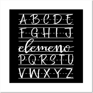 Elemeno  Teacher Apreciation Alphabet Gifts For Teachers Posters and Art